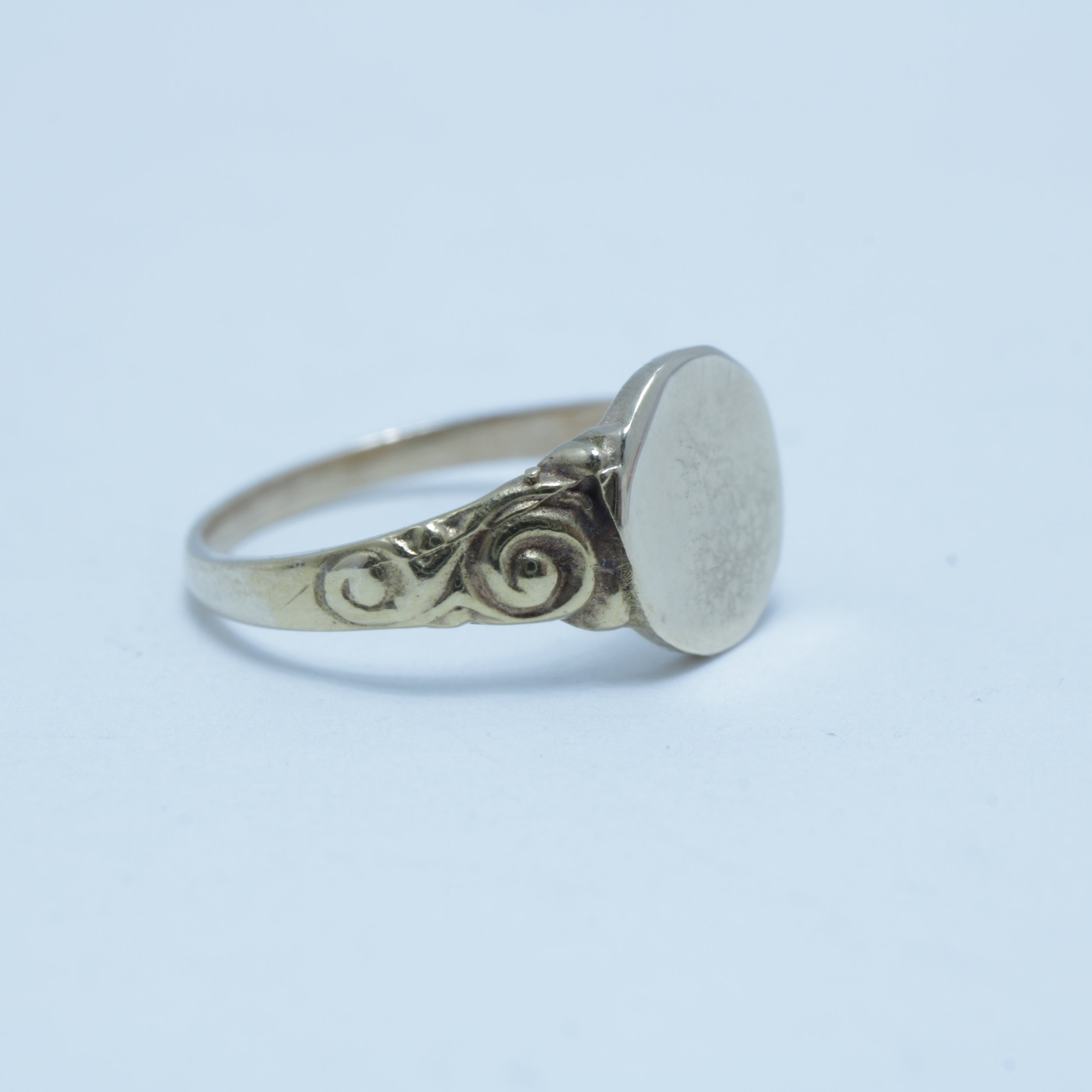 Victorian 14k Gold Baby Signet Ring - Size 0 - Etsy