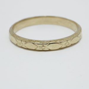Vintage Men&#39;s 14k Yellow Gold Wedding Band Ring - Size 10.75