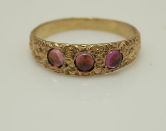 Vintage Amethyst Ring 14k Gold Pinky Ring size 2.75 Midi Ring