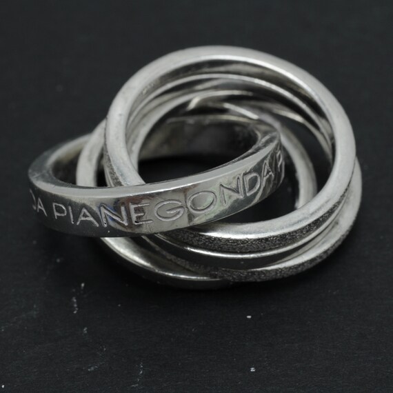 Franco Pianegonda Ring Silver Band Multi Band Sta… - image 5