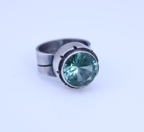 James Parker Modernist Sterling Silver Topaz Ring San Diego Modernist
