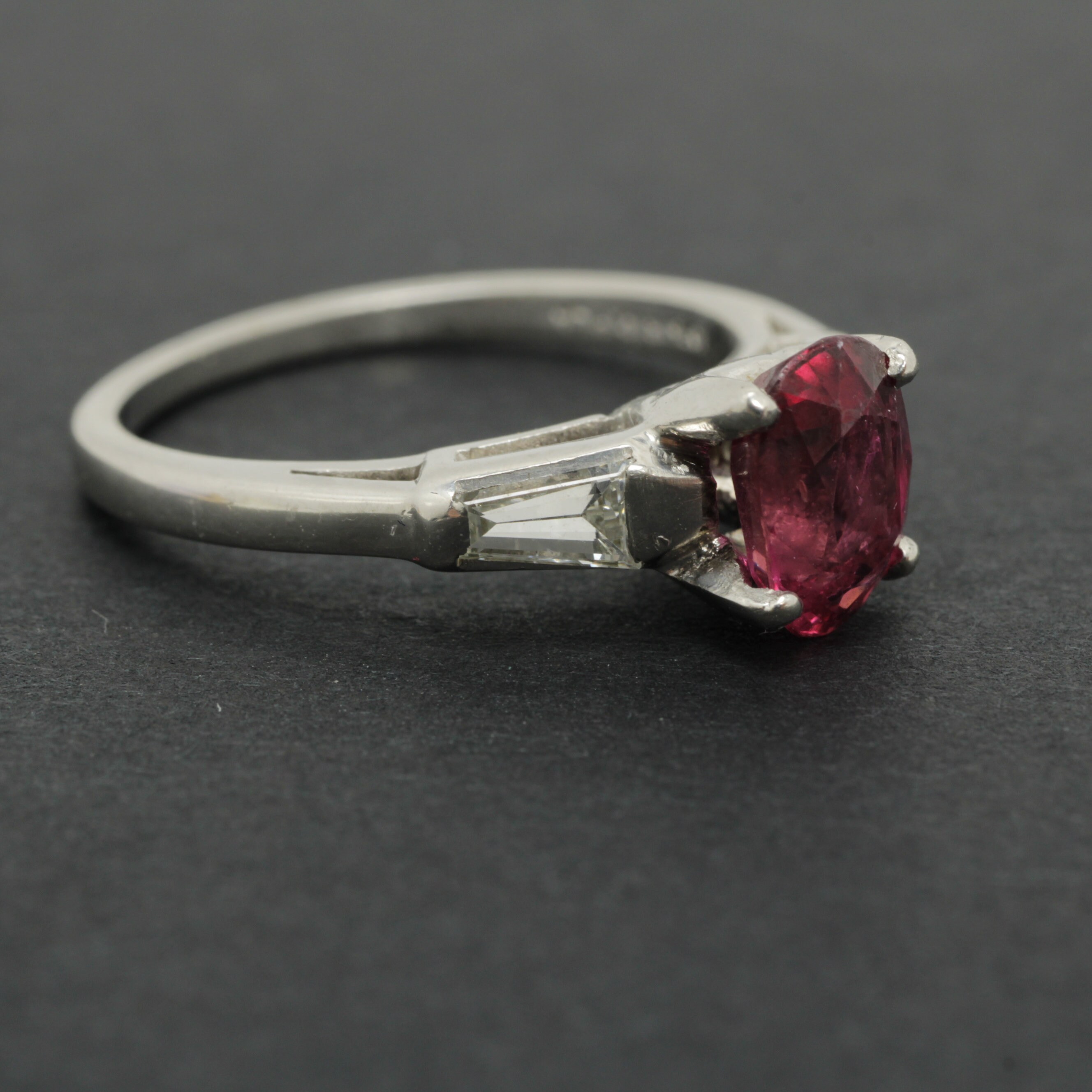 Designer Platinum Heart Ruby Ring for Women JL PT R8206 – Jewelove.US