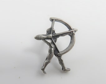 Vintage Sterling Silver Tie Tack Zodiac Sagittarius By Anson