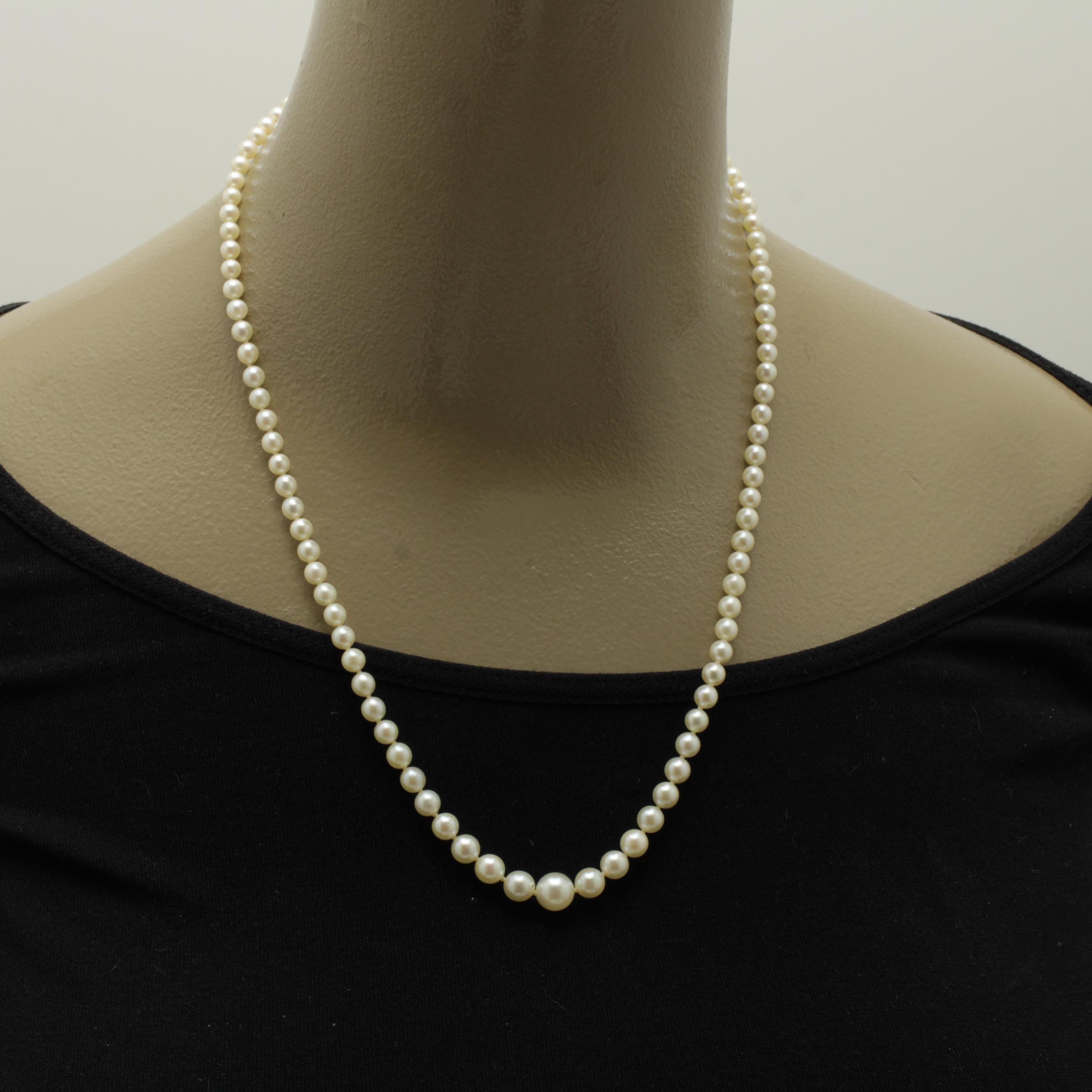 MIKIMOTO　ヴィンテージ　パールネックレス　シルバー ヴィンテージ ミキモト パールネックレス スターリングシルバー 1950