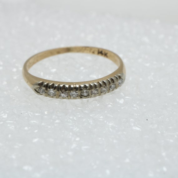 Vintage Diamond Ring 14k Gold Wedding Ring Weddin… - image 4