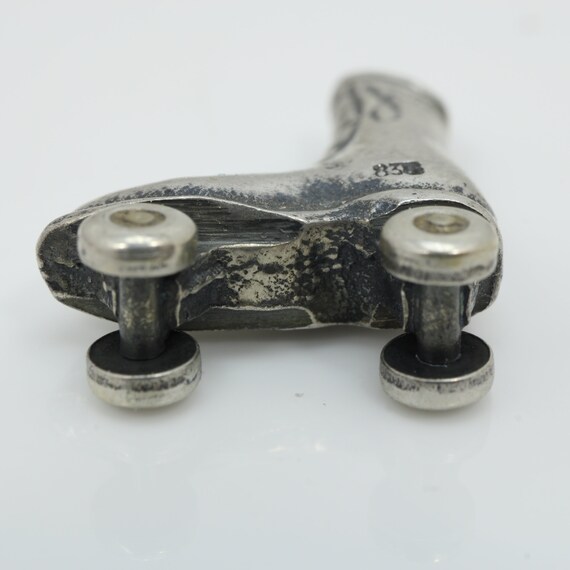 Vintage Sterling Silver Roller Skate Charm Mechan… - image 4