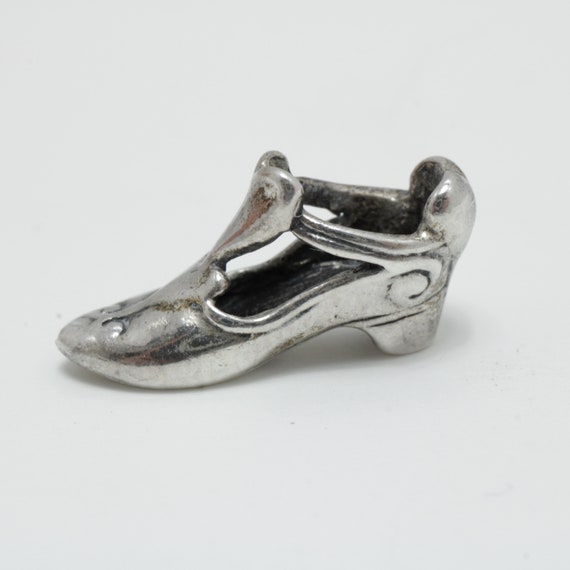 Vintage Sterling Silver High Heal Shoe Charm Pend… - image 1