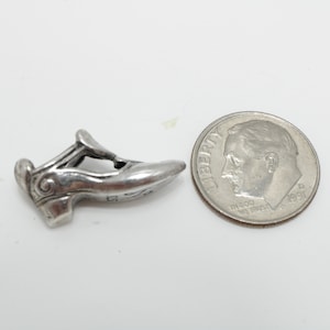 Charme Vintage En Argent Sterling 925 - Forme Chaussure à Talon, 4,3 G, 2,6 Cm