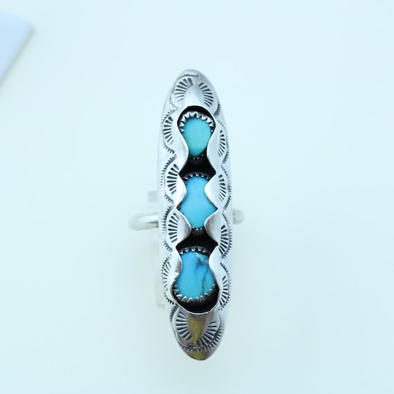 Signed Larry B Vintage Native American Navajo Spiderweb Turquoise Sterling Silver Bracelet Signed Larry B Vintage Native American Navajo Spiderweb Turquoise Sterling Silver Bracelet