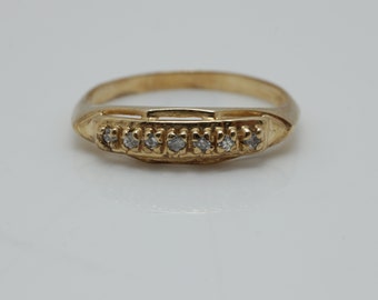 Vintage Wedding Ring 14k Yellow Gold size 5.75 Stacking Band
