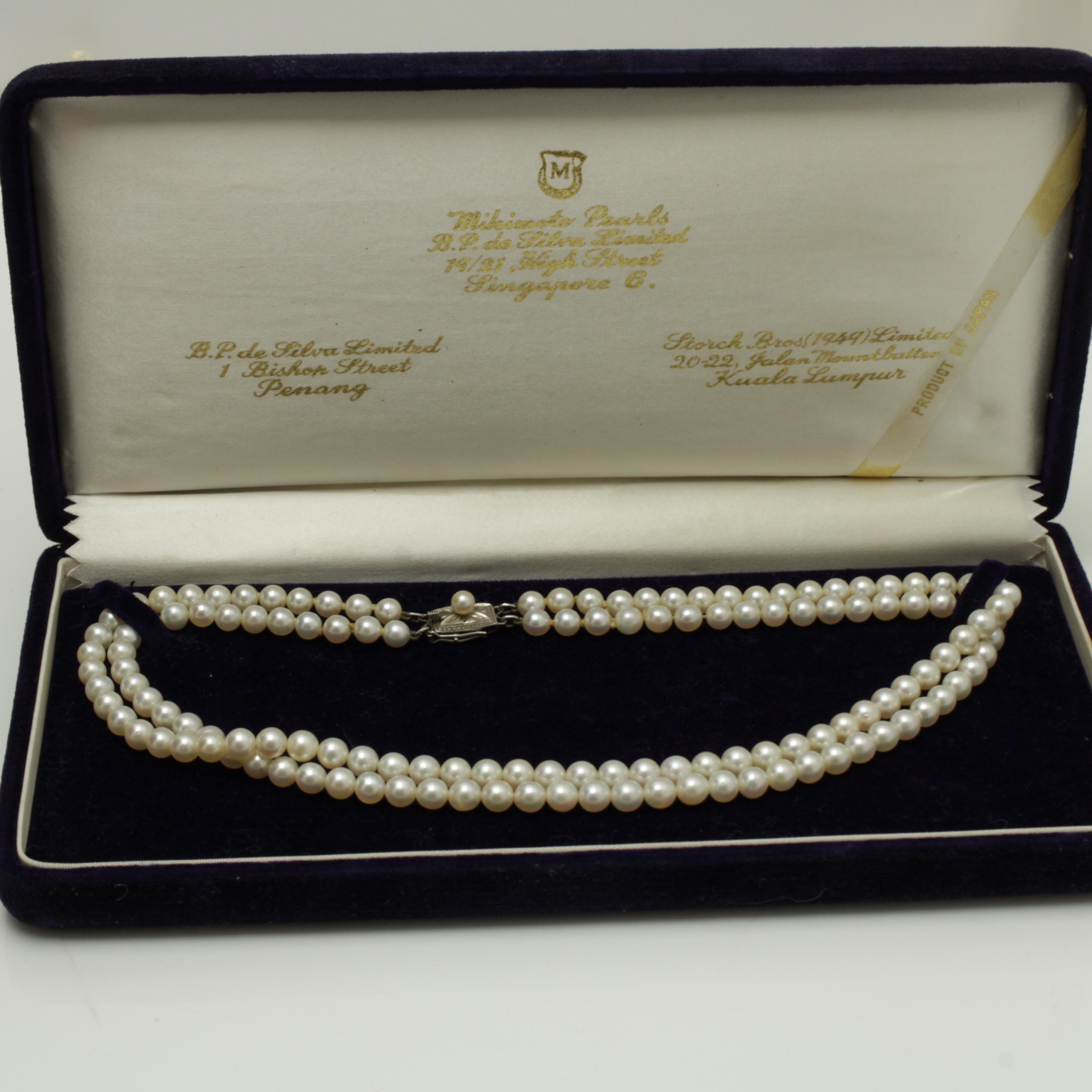 廃盤【MIKIMOTO】THE PEARL NECKLACE MIKIMOTO Mikimoto Necklace Silver Pearl Women's Used