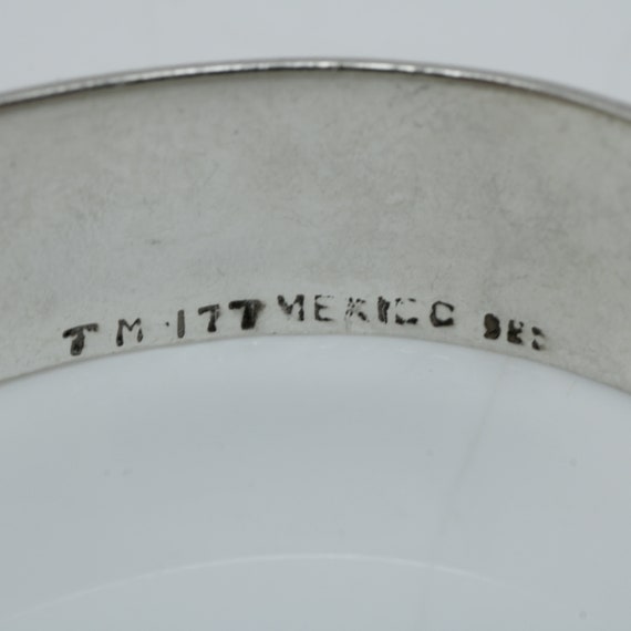 Vintage Mexican Cuff Bracelet Sterling Silver Bra… - image 3