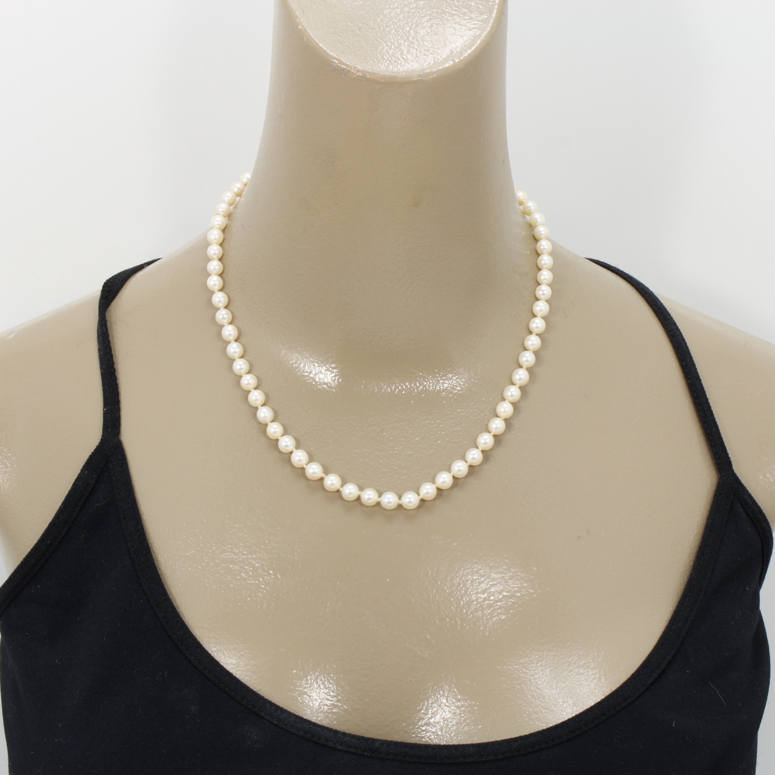 ◎未使用品 ミキモト パールネックレス スターリングシルバー ひし形 20cm ◎未使用品 ミキモト パールネックレス スターリングシルバー