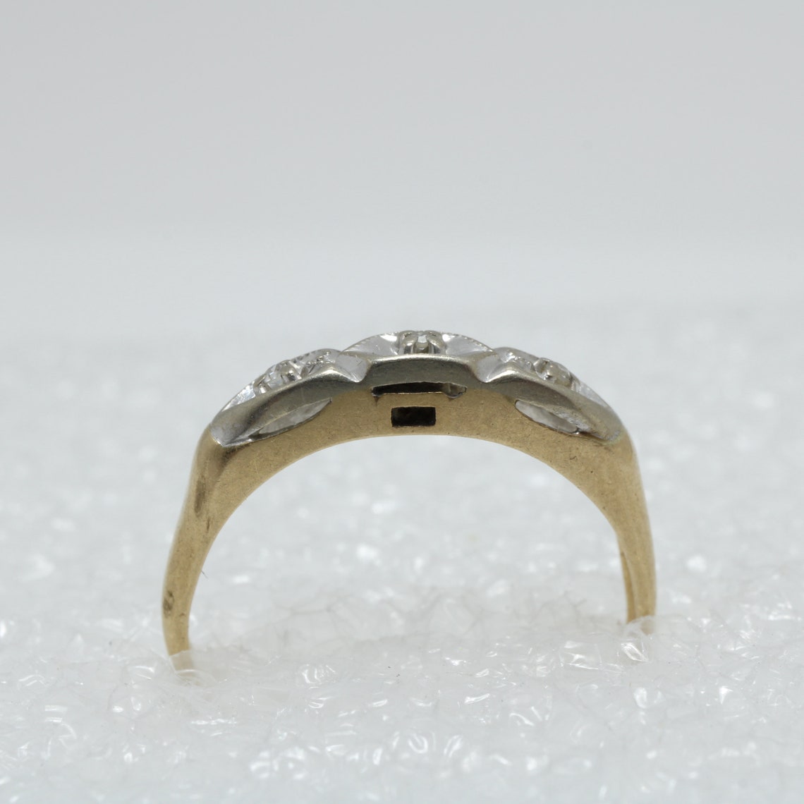 Vintage 14k Diamond Stacking Band Ring by Keepsake Size 5 - Etsy