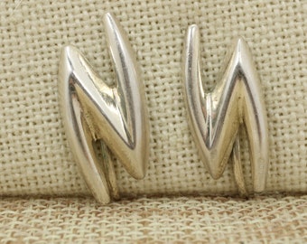 Vintage Mexican Sterling Silver Earrings by Sigi Pineda Taxco Mexico Modernist