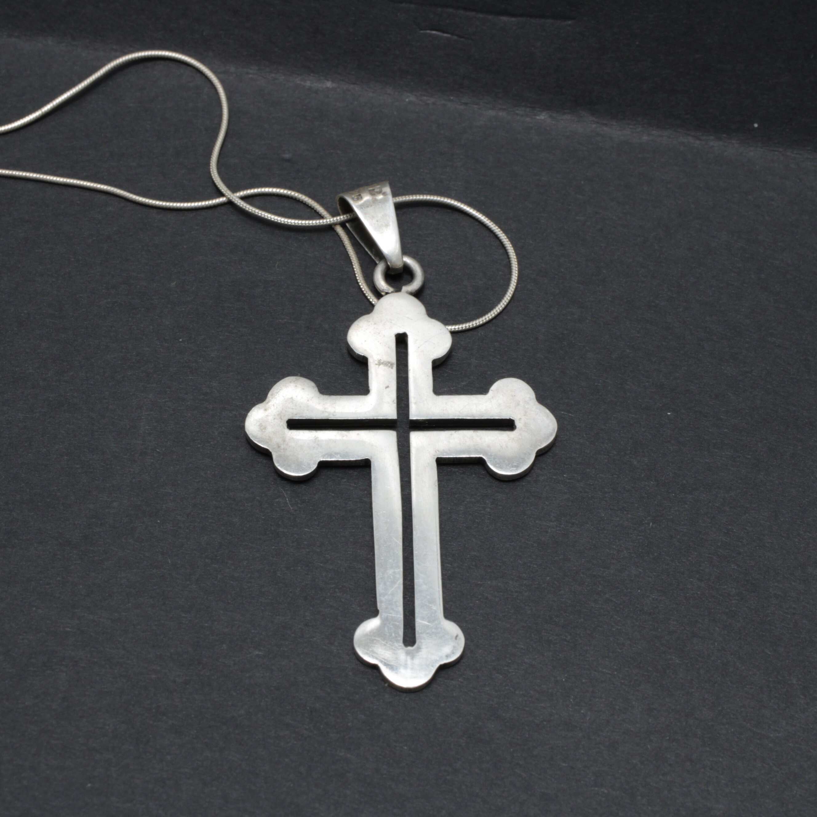 Vintage Mexican Cross Pendant Necklace Sterling Silver Necklace 18'' - Etsy