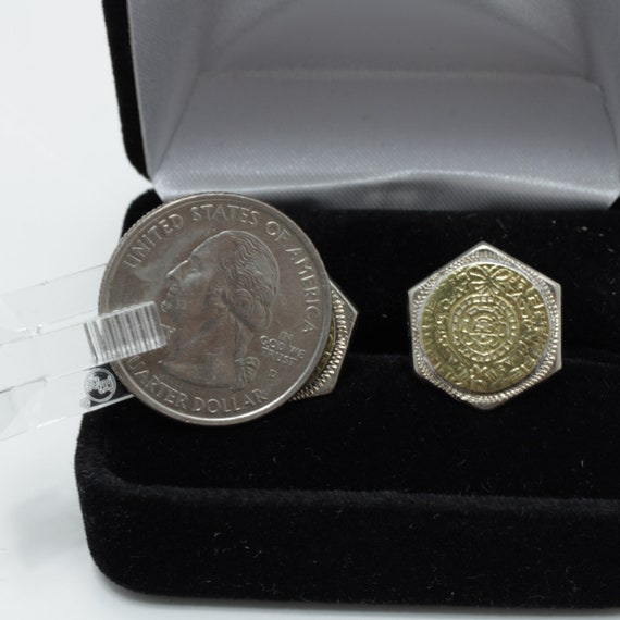 Mayan Calendar Cufflinks Hexagonal Cufflinks Ster… - image 4