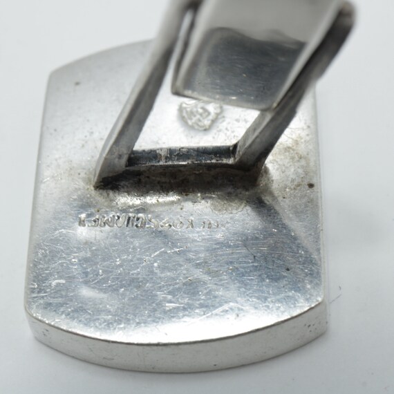 Boutons De Manchette Vintage En Argent Sterling Et Nacre - Fabriqués Au Mexique Par M.A., Référence 41416a