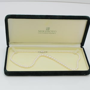 Mikimoto Pearl Necklace Sterling Silver 1950s Japan 17 Graduated Etsy
