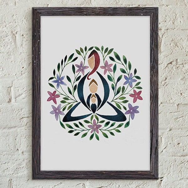 Celtic Knot Mother and 2 Children/Grandmother with Flowers downloadable print