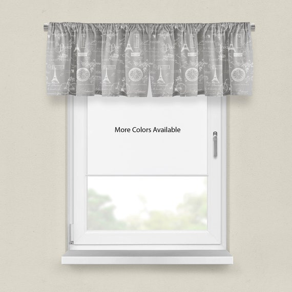 Paris Curtains And Window Valance Premier Prints Paris Etsy