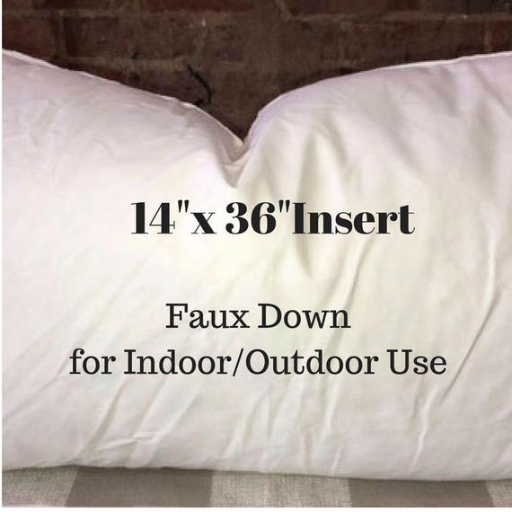 Pillow Form 14 X 36 Pillow Insert Indoor Or Etsy