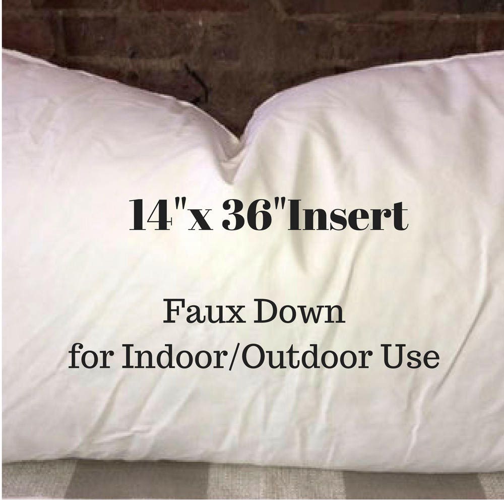 Pillow Form 14 X 36 Pillow Insert Indoor Or Etsy