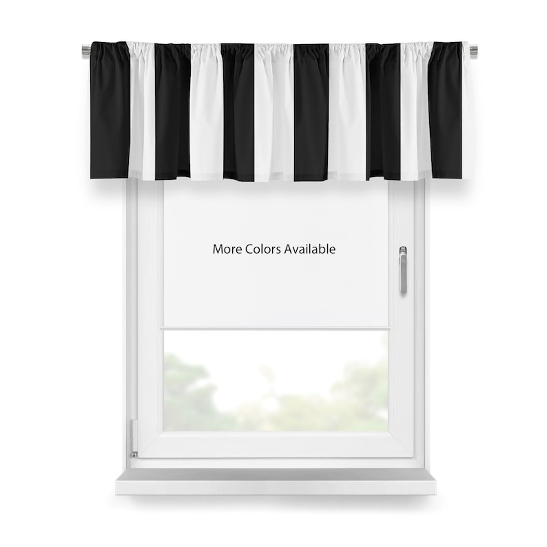 Premier Prints Vertical Collection Lined and Unlined Valances Cafe Curtains Striped Window Toppers Multiple Sizes