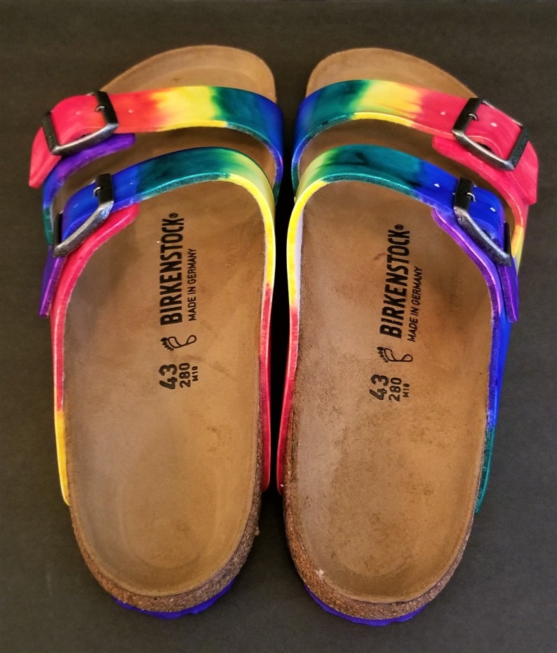 Be PRIDE Genuine Arizona Birkenstock Rainbow Tiedye Sandals Etsy