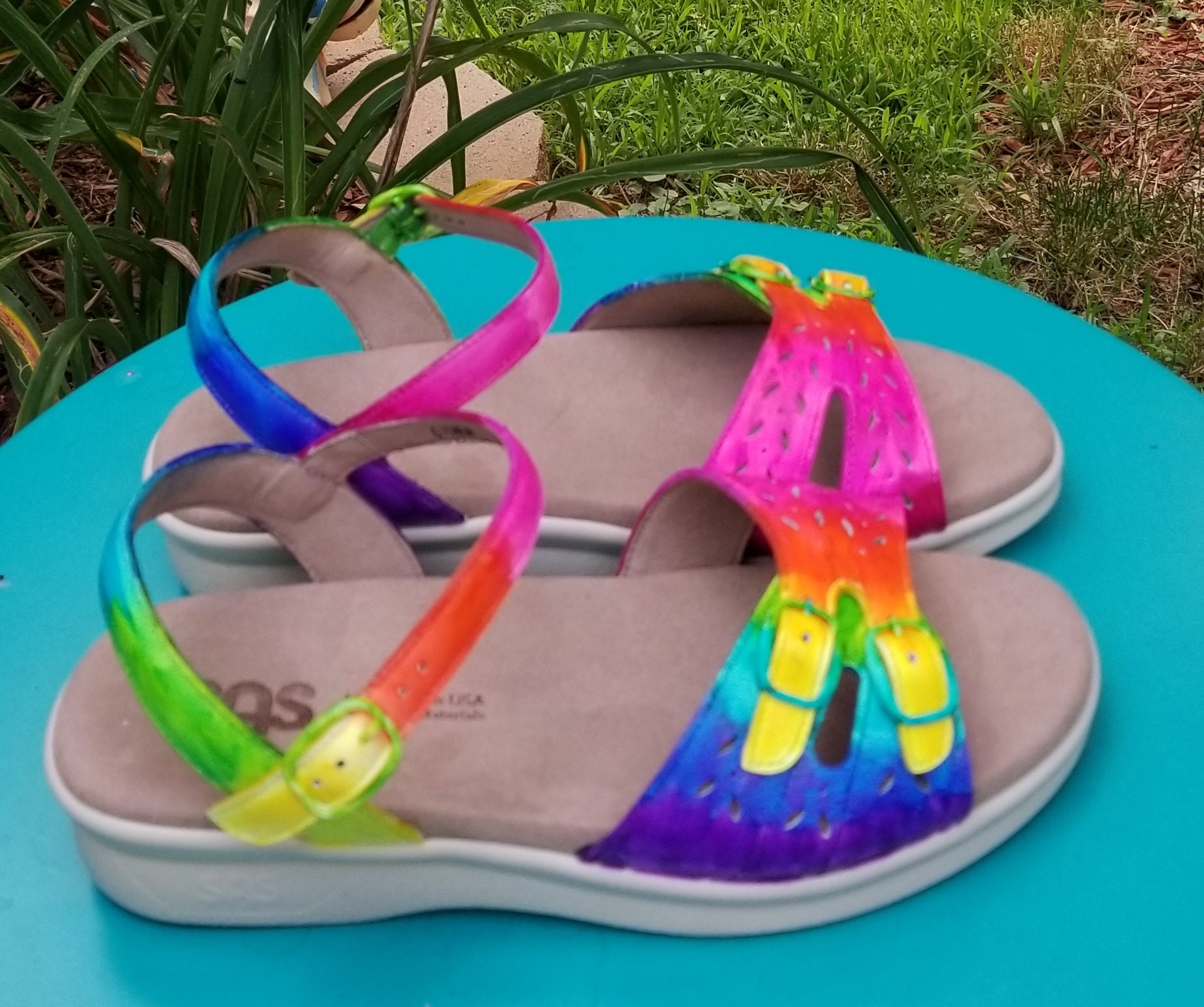 Rainbow Kid Sandals Etsy Australia