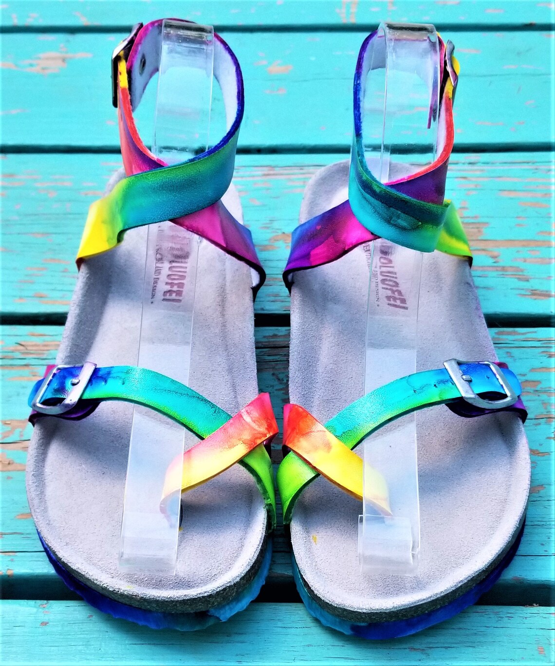 Be Soleful Strappy Tie-Dye Sandals for the Colorful Hippie | Etsy