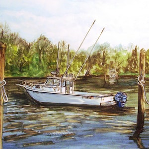 South Shore Boat 8&quot; by 10&quot;