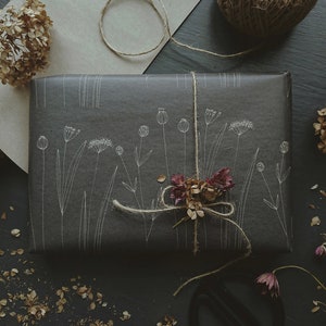 Carta da regalo grafica, Confezione regalo, Confezione rustica, Ordito regalo floreale, Carta da regalo, carta regalo, carta da regalo floreale, confezione riciclata