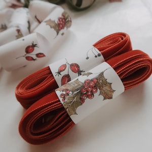 Nastro di velluto, rosso/marroncino, nastro di velluto da 3 m, nastro di velluto verde, nastro per confezioni regalo, per confezioni regalo