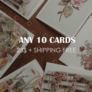 Card Set, Set of Cards, Choose Ten Cards, Set of 10, 10 Cards, Watercolor Cards, Choose any cards, Ten cards, Card set of 10, free shipping