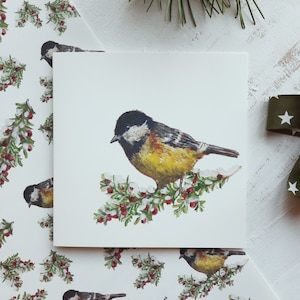 Carte de Noël, Carte de Noël Aquarelle, Carte de Noël illustrée, Carte de Noël illustrée, Papeterie aquarelle, Cadeau de Noël