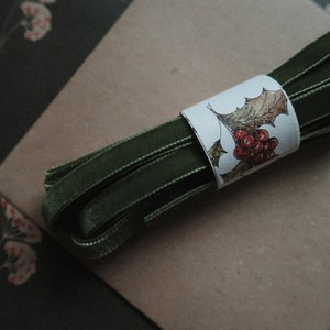 Velvet ribbon,moss green, 3m bundle velvet ribbon, green velvet ribbon, gift wrapping ribbon,for gift wrapping