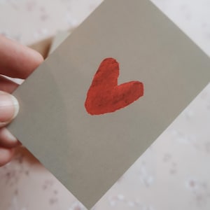Tarjeta de amor, tarjeta con arte en acuarela, etiqueta de regalo, tarjeta de amor, tarjeta de corazón rojo, tarjeta romántica, tarjeta de San Valentín, tamaño 3" x 4"