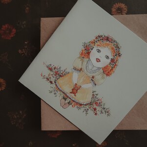 Grußkarten, Geburtstagskarte, Druck, Aquarell Tinte Illustration, Original Geburtstagskarte, Aquarell Malerei, Kinder Karte, size 5"x5"