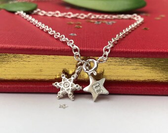 Bracciale rigido con ciondolo fiocco di neve |Life| Kidult