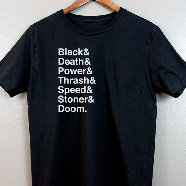 Heavy Metal Short-Sleeve T Shirt | Minimal Goth | Black metal Death metal Power metal Thrash metal Speed metal Stoner metal Doom metal