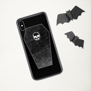 iPhone 7 8 11 12 13 14 pro plus SE X XS Max XR case Nu Gothic Pastel Goth Skull Occult Soft grunge Minimal Because Skulls Coffin Logo image 5