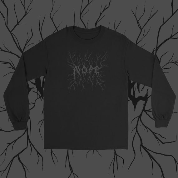 Black Metal Long Sleeve Shirt - Soft Cotton Gothic Tee | Nope