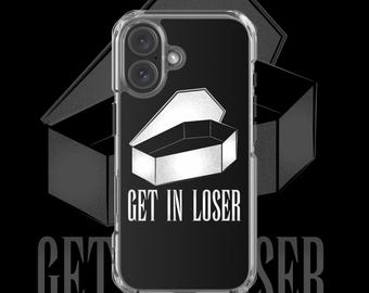 Pastel goth iPhone 7 8 11 12 13 14 pro plus SE X XS Max XR case | Nu goth Tumblr aesthetic Gothic Soft grunge Mean Girls | Get in Loser