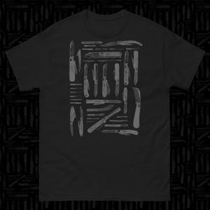 Nu goth Kurzarm T-Shirt | Tumblr Aesthetic Gothic Soft Grunge Kleidung Pastell Goth Lowbrow Hot Topic | Tage unserer Knives
