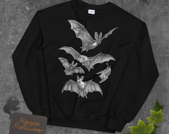 Gothic Sweatshirt | Witchy clothing Pastel goth Dark grunge Tumblr aesthetic Halloween Vampire Bat Vintage | Release the Bats