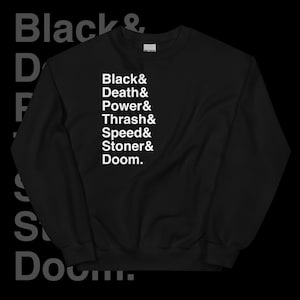 Minimal Goth Sweatshirt - Black Heavy Metal Style, Cozy Fit | The Metal