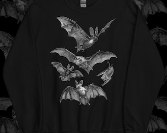Vampire Bat Sweatshirt: Gothic Witchy Style (Unisex Classic Fit) | Release the Bats