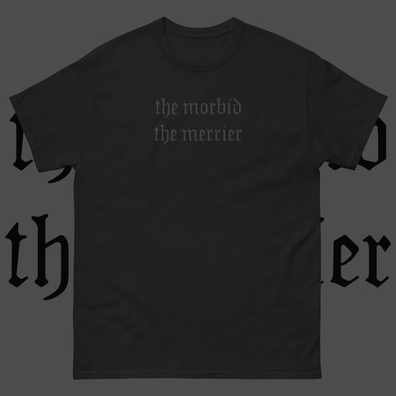 Nu Goth T-Shirt - Black Soft Grunge, Short Sleeve Cotton | The Morbid The Merrier