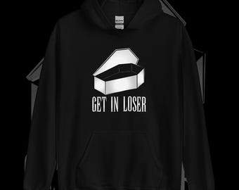 Pastel Goth Hoodie - Soft, Cozy Sweatshirt with Dark Humor | Get In Loser